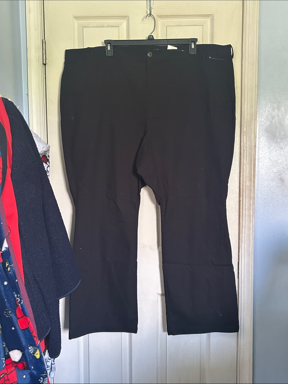 Old Navy blackjack adjustable waist high rise flare uniform pants size 26